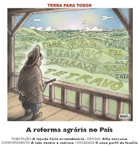 Resultado de imagem para reforma agraria no brasil charge